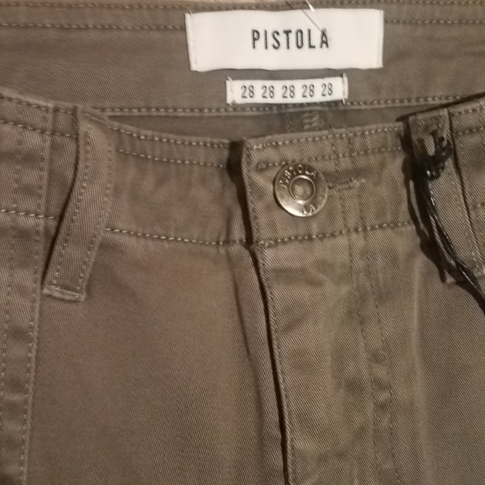 Pistola high rise green khaki ankle skinny pants major general size 28 - Picture 8 of 8